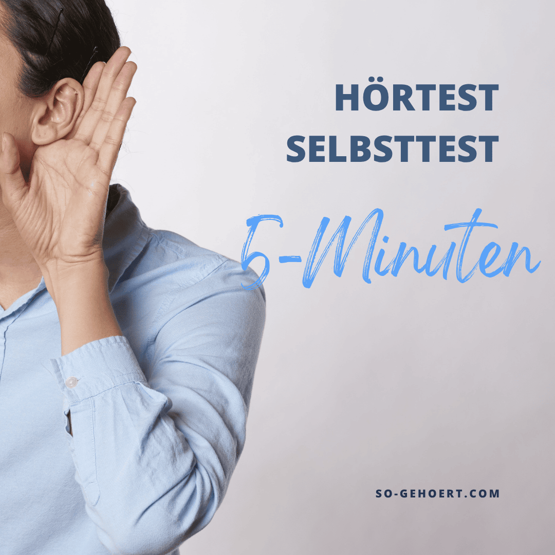 SO GEHÖRT: Bild zur Ankündigung eines 5-Minuten-Hörtests und Selbsttests zur Früherkennung von Hörminderung.