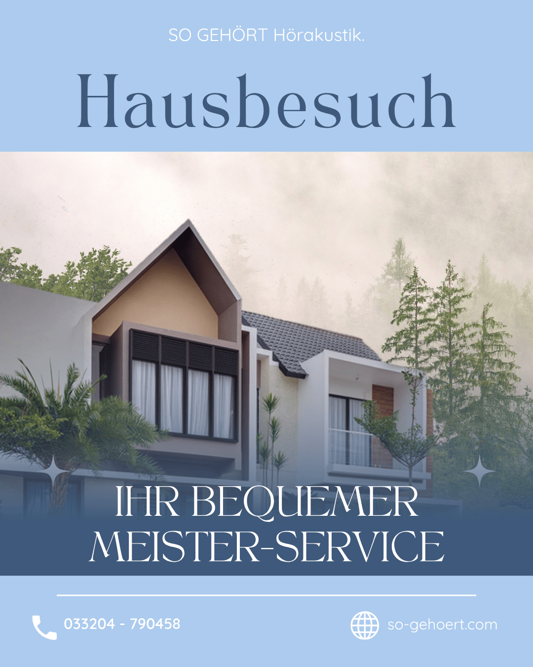SO GEHÖRT Hörakustik. Hausbesuch. Analyse vor Ort: Ich kläre Ihre Bedürfnisse und Erwartungen an das Hörsystem direkt in Ihrer gewohnten Umgebung.
