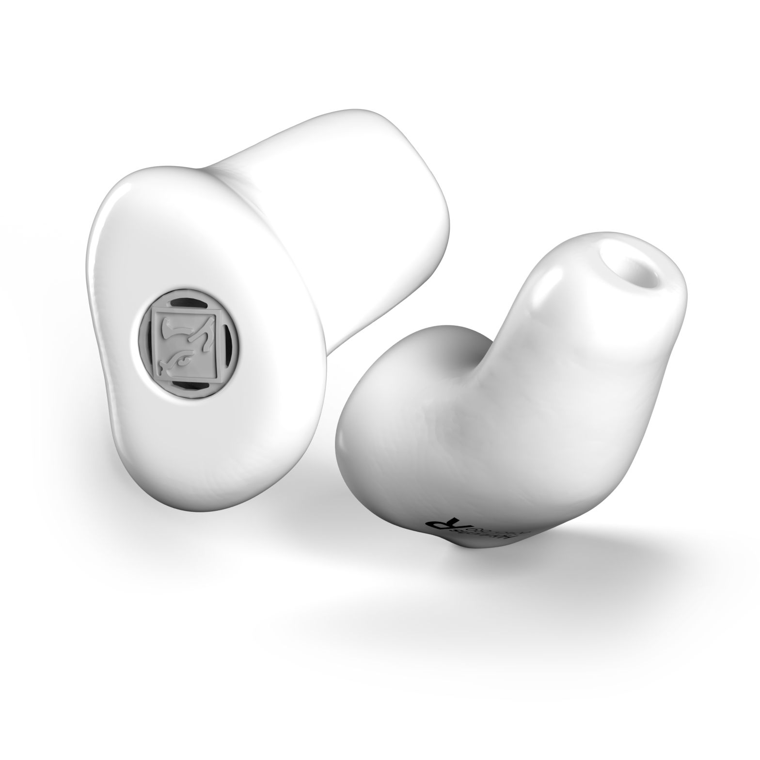 HA UNLIMITED Gehörschutz in elegantem Weiß von SO GEHÖRT. Bietet unsichtbaren Lärmschutz und höchste Dämpfungsleistung für anspruchsvolle Anwender, besonders im Sport- und Freizeitbereich.